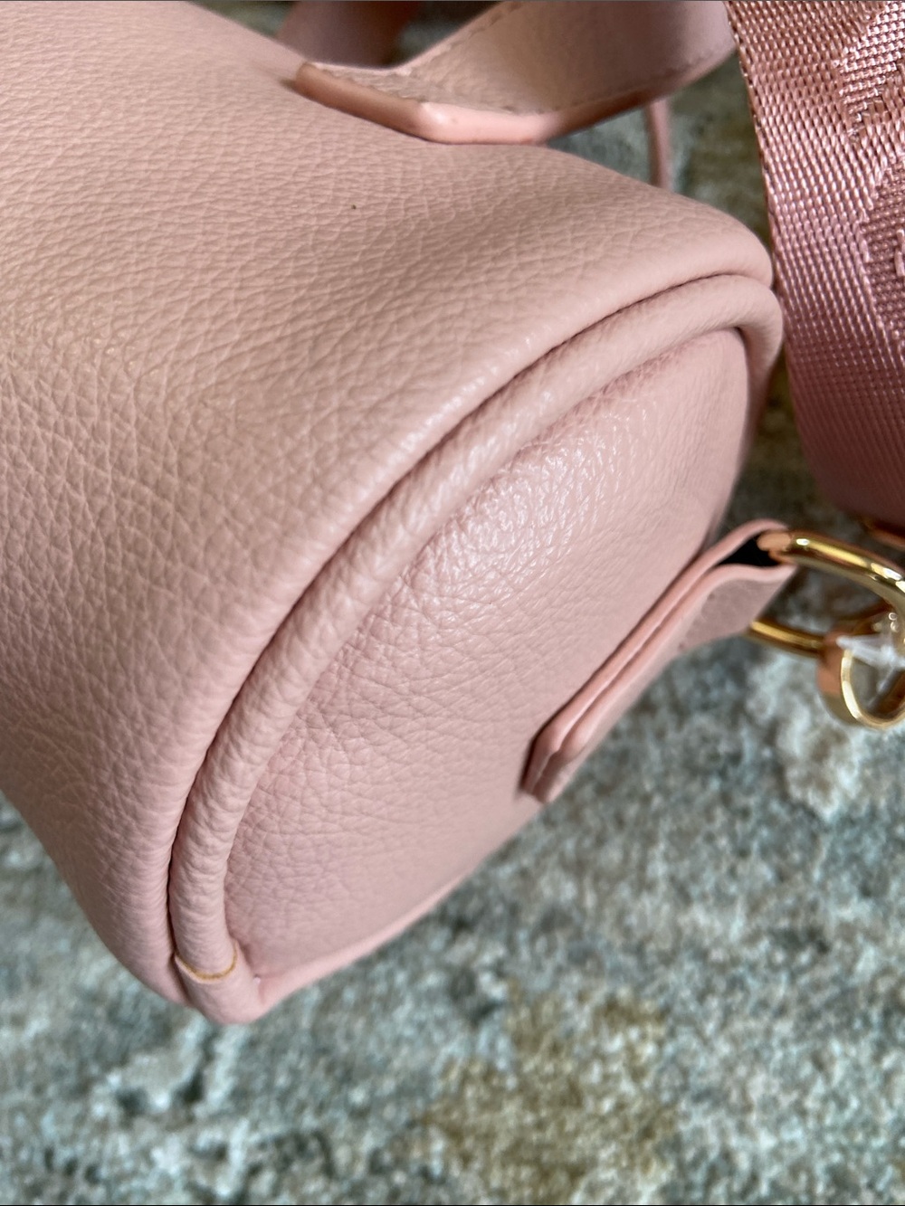 XOXO Blush Pink Studded Barrel Mini Crossbody - Picture 8 of 13